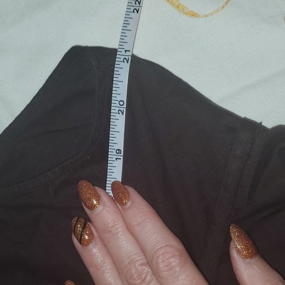 George Sleeveless Brown Embroidered Back Tie Sz XL Tunic Top Blouse - Picture 9 of 10